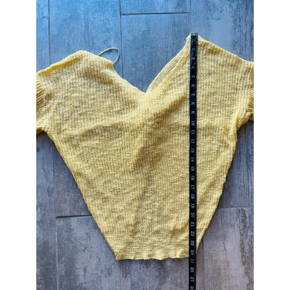 $89 LOVE TREE Los Angeles Boutique Open Back Twist Knot Knit Sweater Designer L
